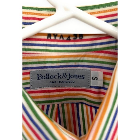 Bullock & Jones Button Down Shirt Men's S Long Sleeve Multicolor Striped - Picture 2 of 4